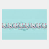 クリスマスパーソナライズされたの人魚と友達の名前 ラッピングペーパーシート (正面3)