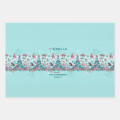 クリスマスパーソナライズされたの人魚と友達の名前 ラッピングペーパーシート (正面2)