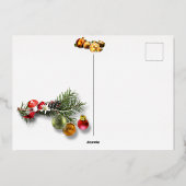 クリスマスパーソナライズされたの写真 箔シーズンカード (裏面)