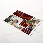 クリスマスパーソナライズされたの写真 箔シーズンカード (回転した状態)