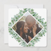 クリスマスパーソナライズされたの冬の葉写真 シーズンカード (正面)