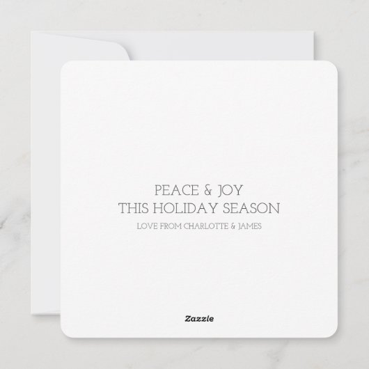 クリスマスパーソナライズされたの冬の葉写真 シーズンカード (裏面)