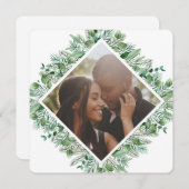 クリスマスパーソナライズされたの冬の葉写真 シーズンカード (正面/裏面)