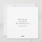 クリスマスパーソナライズされたの冬の葉写真 シーズンカード (裏面)