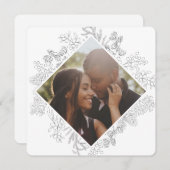 クリスマスパーソナライズされたの冬の葉写真 シーズンカード (正面/裏面)