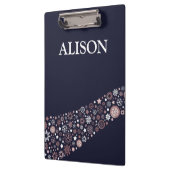 クリスマスパーソナライズされたの冬の雪片の名前 クリップボード (左)