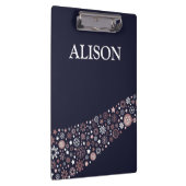 クリスマスパーソナライズされたの冬の雪片の名前 クリップボード (右)