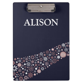 クリスマスパーソナライズされたの冬の雪片の名前 クリップボード