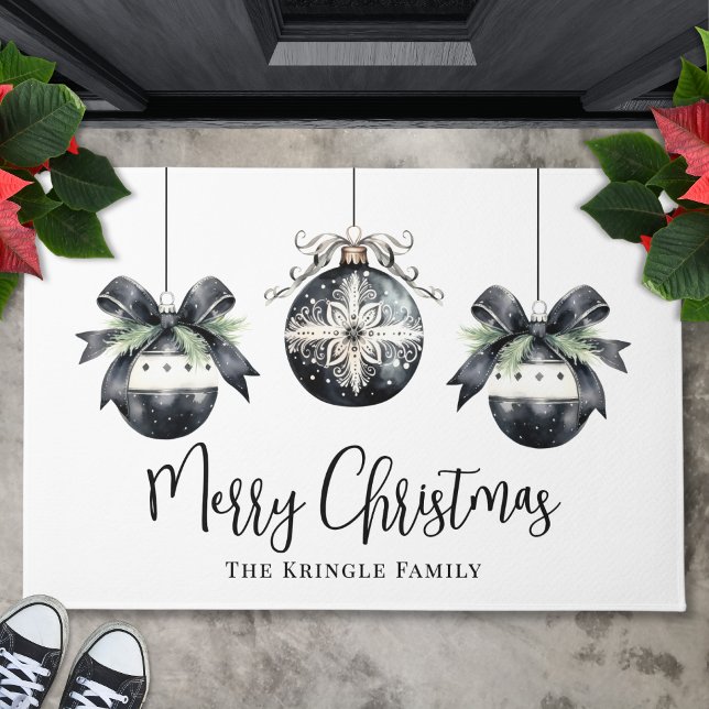 クリスマスパーソナライズされたの名前 ドアマット (Personalized Name Christmas Doormat )