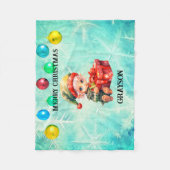 クリスマスパーソナライズされたの名前 フリースブランケット (正面)