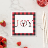 クリスマスパーソナライズされたの喜び スタンダードカクテルナプキン (インサイチュ)