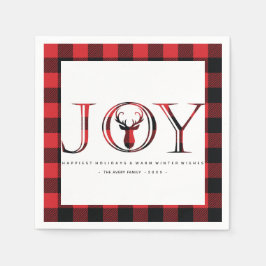 クリスマスパーソナライズされたの喜び スタンダードカクテルナプキン