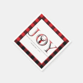 クリスマスパーソナライズされたの喜び スタンダードカクテルナプキン (角)