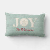 クリスマスパーソナライズされたの喜び ランバークッション (裏面)