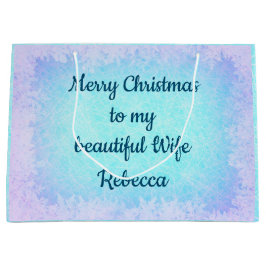 クリスマスパーソナライズされたの妻 ラージペーパーバッグ