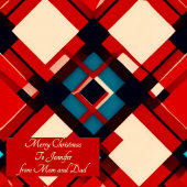 クリスマスパーソナライズされたの幾何学的メッセージ ラッピングペーパー