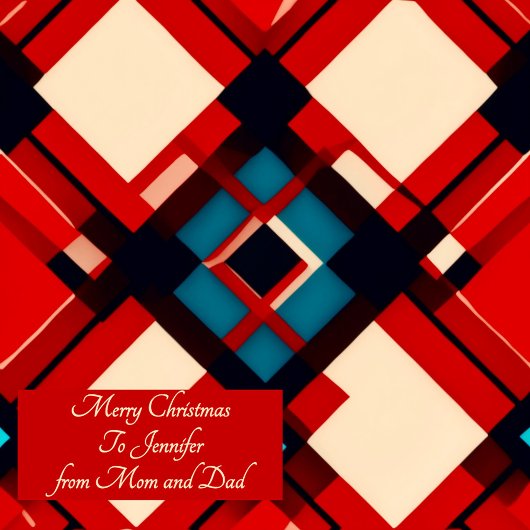 クリスマスパーソナライズされたの幾何学的メッセージ ラッピングペーパー