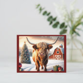 クリスマスパーソナライズされたの挨拶はがき。ホリデー ポストカード (スタンド正面)