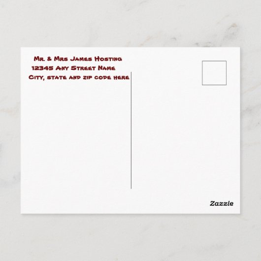 クリスマスパーソナライズされたの挨拶はがき。ホリデー ポストカード (裏面)