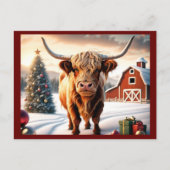 クリスマスパーソナライズされたの挨拶はがき。ホリデー ポストカード (正面)