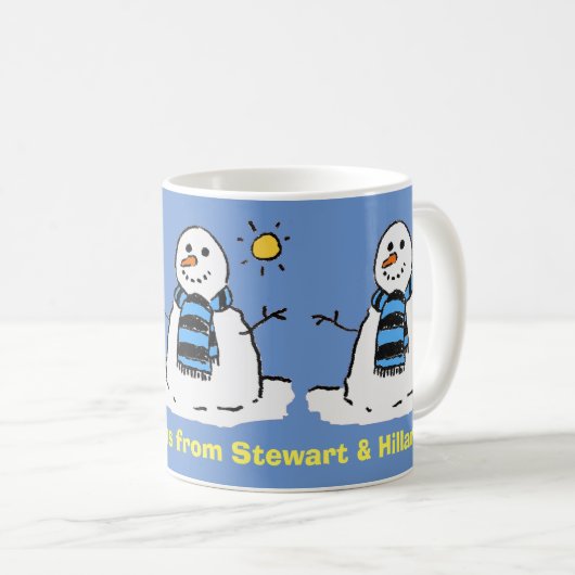 クリスマスパーソナライズされたの挨拶 コーヒーマグカップ (正面右)