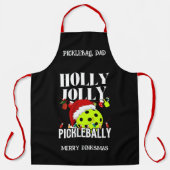 クリスマスパーソナライズされたの漬物 エプロン (正面)