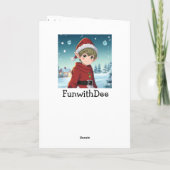 クリスマスパーソナライズされたの着色 カード (裏面)