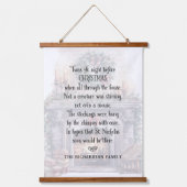 クリスマスパーソナライズされたの詩の前の夜 吊り下げ型タペストリー (正面)