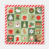 クリスマスパーソナライズされたの降臨カレンダー マグネット (正面)