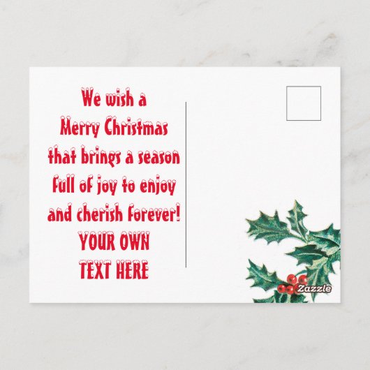 クリスマスパーソナライズされたの雪の結晶 ポストカード (裏面)