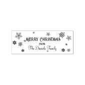 クリスマスパーソナライズされたの雪片 ラバースタンプ (インプリント)