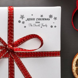 クリスマスパーソナライズされたの雪片 ラバースタンプ