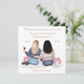 クリスマスパーソナライズされたの願いカード・メリークリスマス 招待状 (スタンド正面)