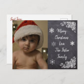 クリスマスパーソナライズされたはがきシャルボードスタイル ポストカード (正面/裏面)