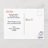 クリスマスパーソナライズされたはがきシャルボードスタイル ポストカード (裏面)