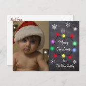 クリスマスパーソナライズされたはがきシャルボードスタイル ポストカード (正面/裏面)