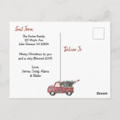 クリスマスパーソナライズされたはがきシャルボードスタイル ポストカード (裏面)