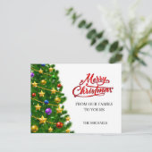 クリスマスパーソナライズされたはがき シーズンポストカード (スタンド正面)