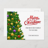 クリスマスパーソナライズされたはがき シーズンポストカード (正面/裏面)