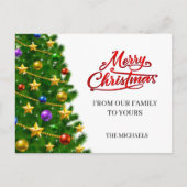 クリスマスパーソナライズされたはがき シーズンポストカード (正面)