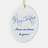 クリスマスパーソナライズされたは我が家から君の家へ セラミックオーナメント (右)