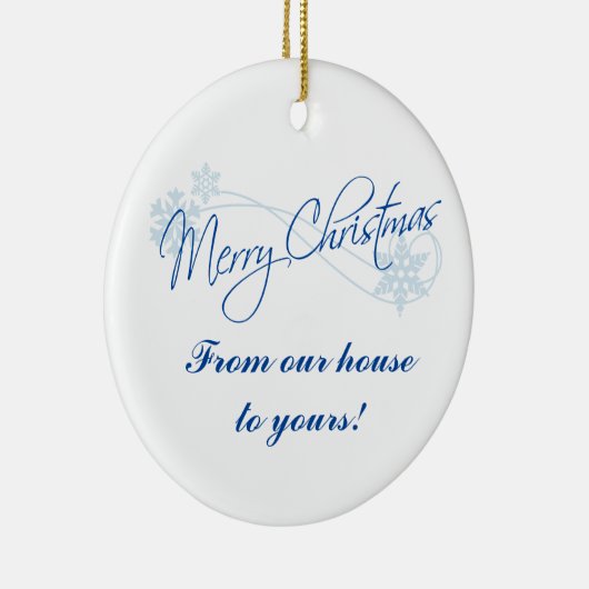 クリスマスパーソナライズされたは我が家から君の家へ セラミックオーナメント (右)