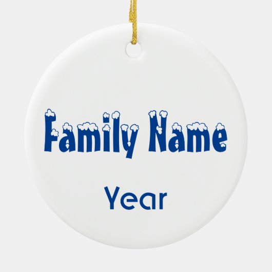 クリスマスパーソナライズされたは我が家から君の家へ セラミックオーナメント (裏面)