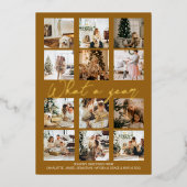 クリスマスパーソナライズされたは 箔シーズンカード (正面)