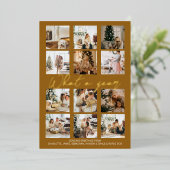 クリスマスパーソナライズされたは 箔シーズンカード (立ち正面)