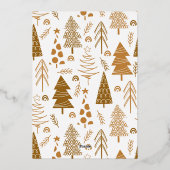 クリスマスパーソナライズされたは 箔シーズンカード (裏面)