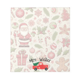 クリスマスパーソナライズされたをテーマにした先生プレゼント ノートパッド