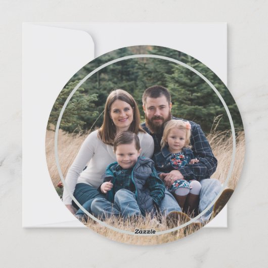 クリスマスパーソナライズされたウィンターウッドランドディアー シーズンカード (裏面)