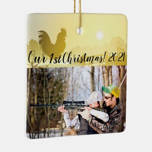 クリスマスパーソナライズされたオーナメントサニーモーニングファームクン セラミックオーナメント (右)