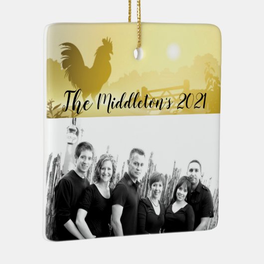 クリスマスパーソナライズされたオーナメントサニーモーニングファームクン セラミックオーナメント (右)